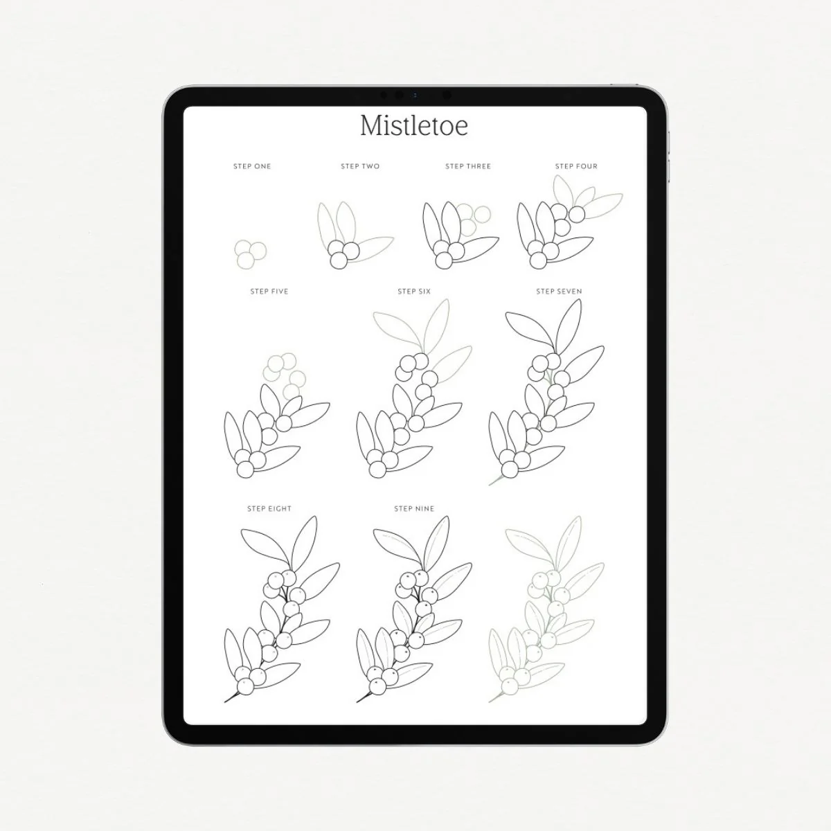 Digital Drawing Guide: Christmas Wreath - Image 2