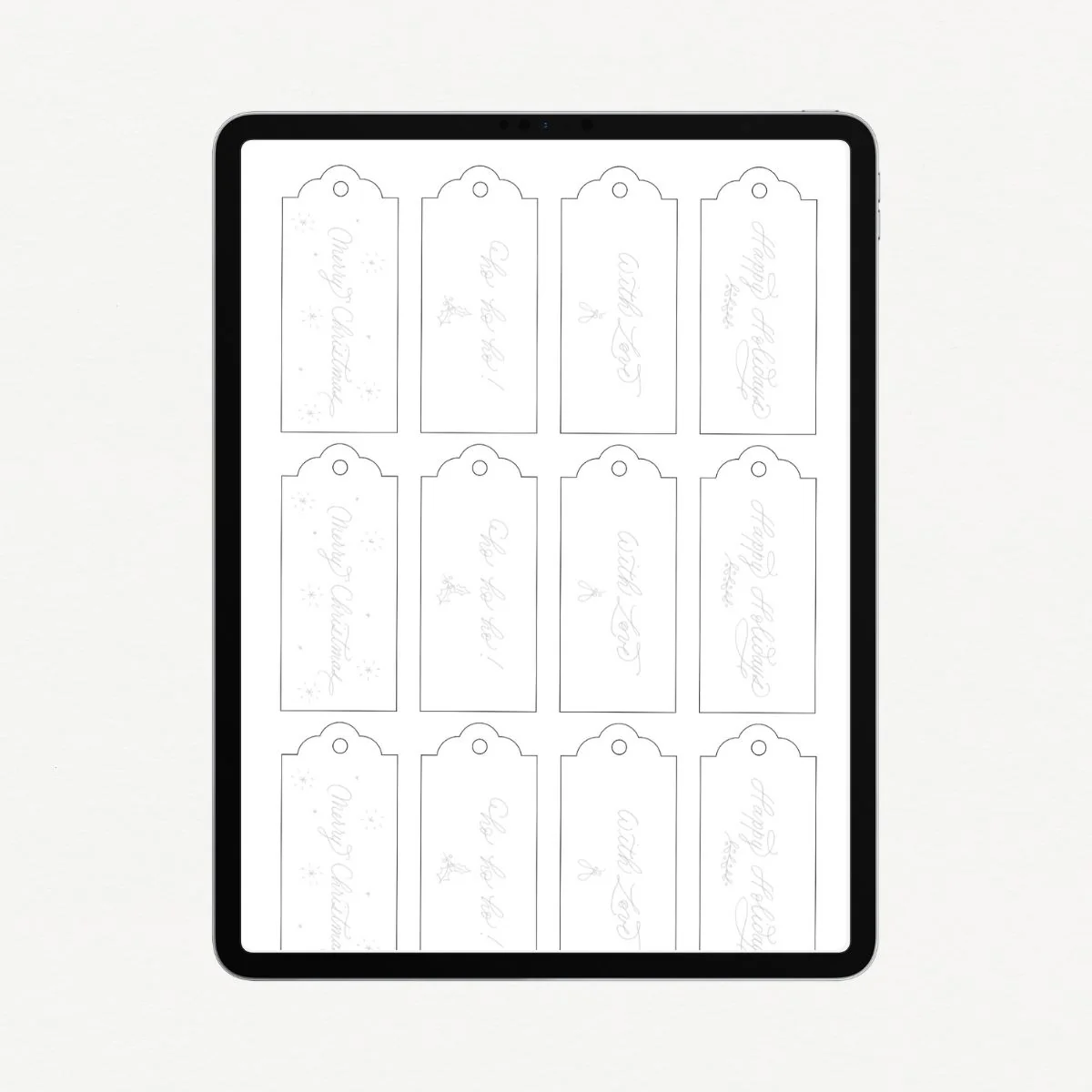Lettering Guide: Christmas Gift Tags