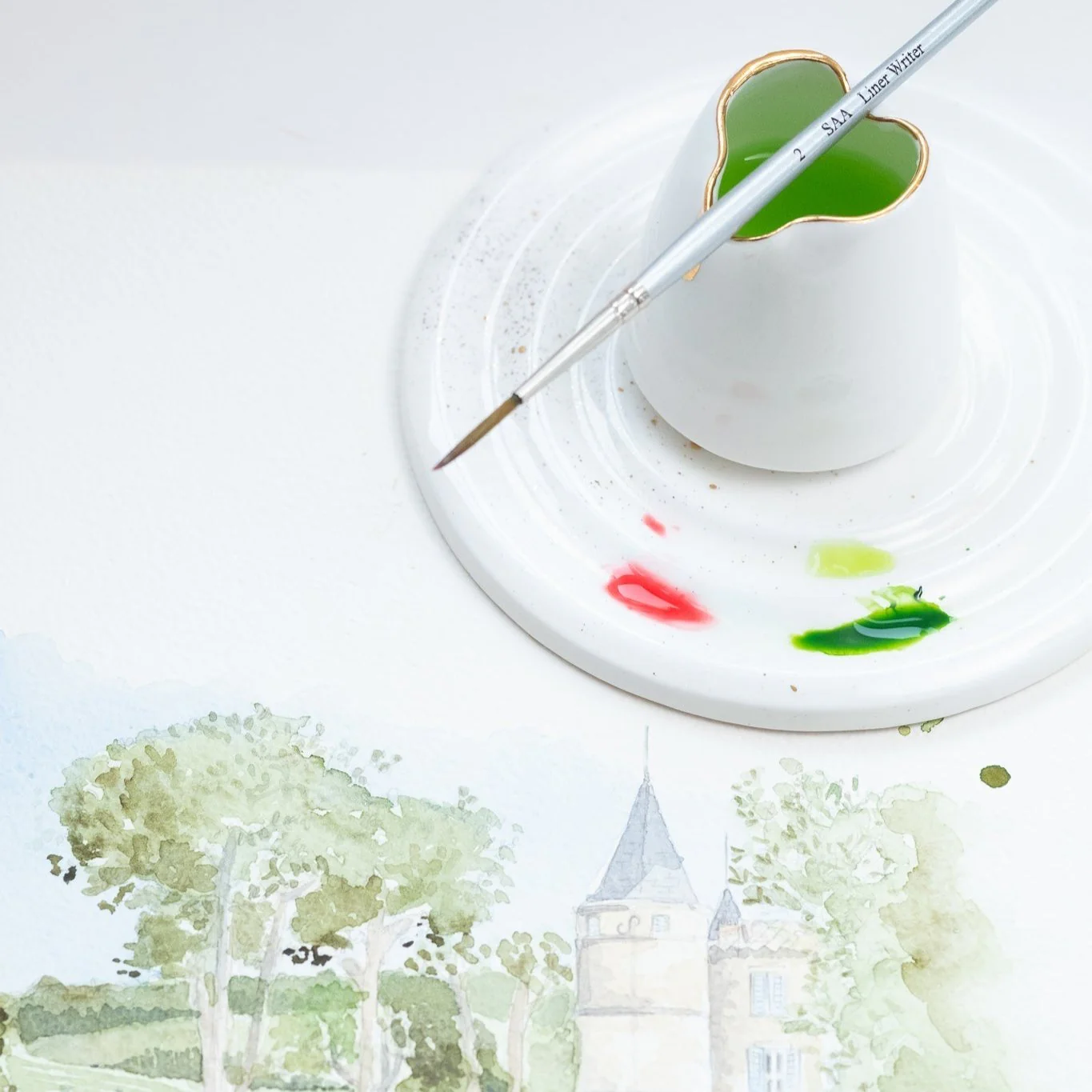 Fine Bone China - Artist's Water Jug - Image 3